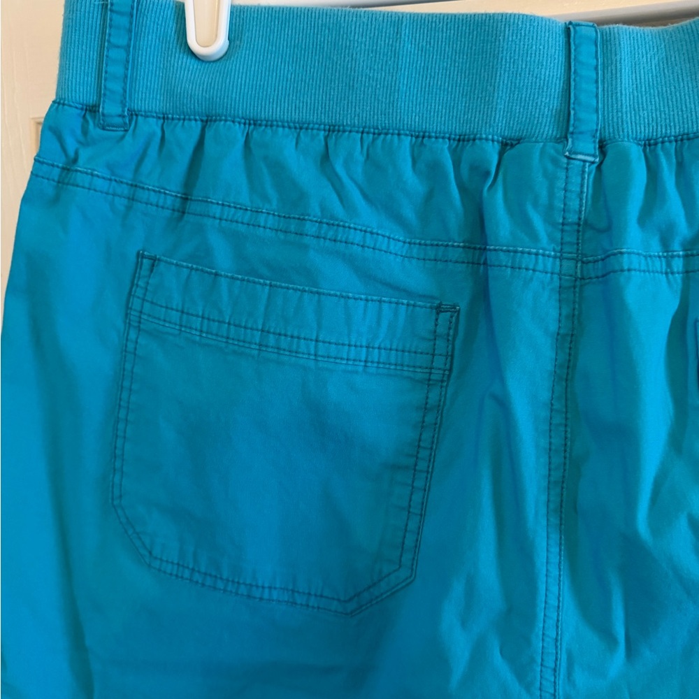Lane Bryant Turquoise Cargo Capri with Drawstring - Picture 8 of 8